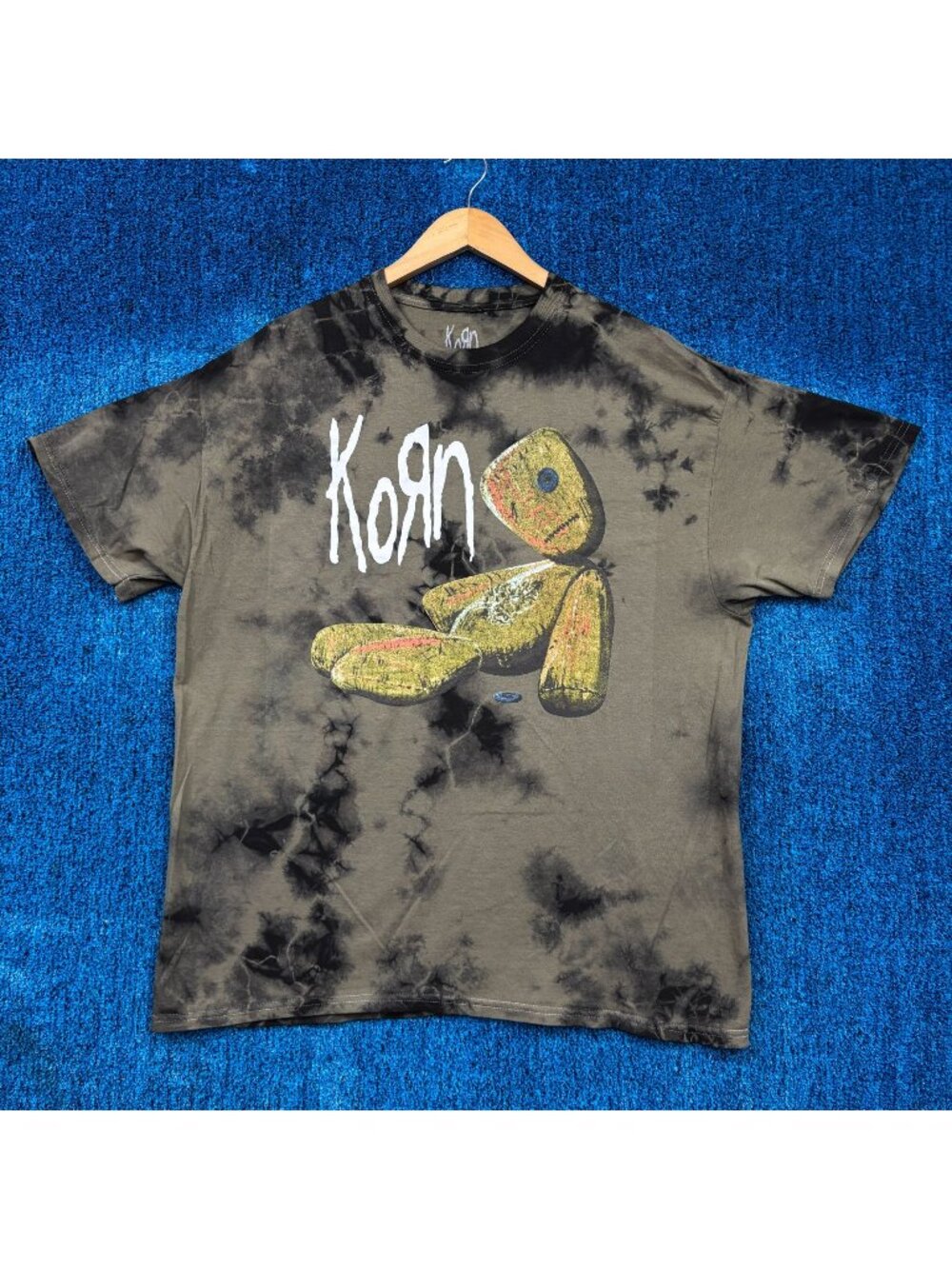 Korn Issues Rock Tan/Black Tie-Dye Oversized T-Shirt Size S/M
